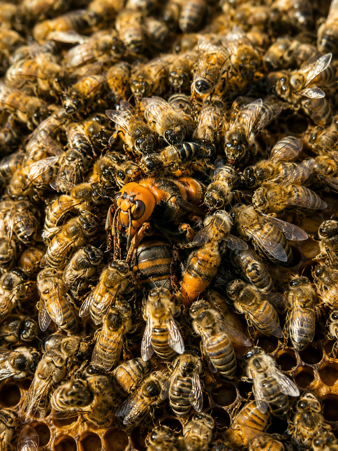How Bees Kill Hornets by Cooking Them Alive